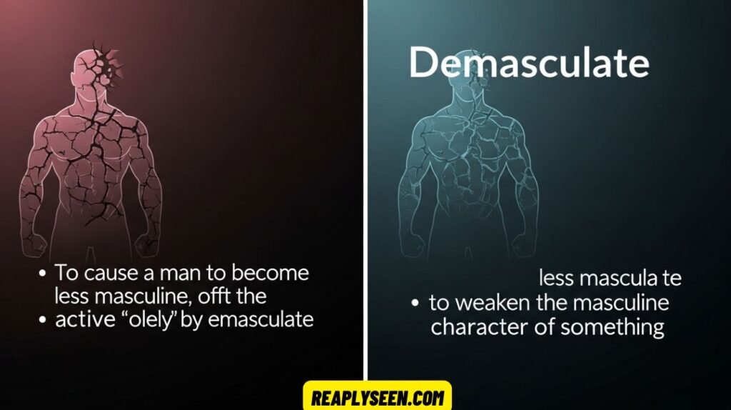 Emasculate vs Demasculate