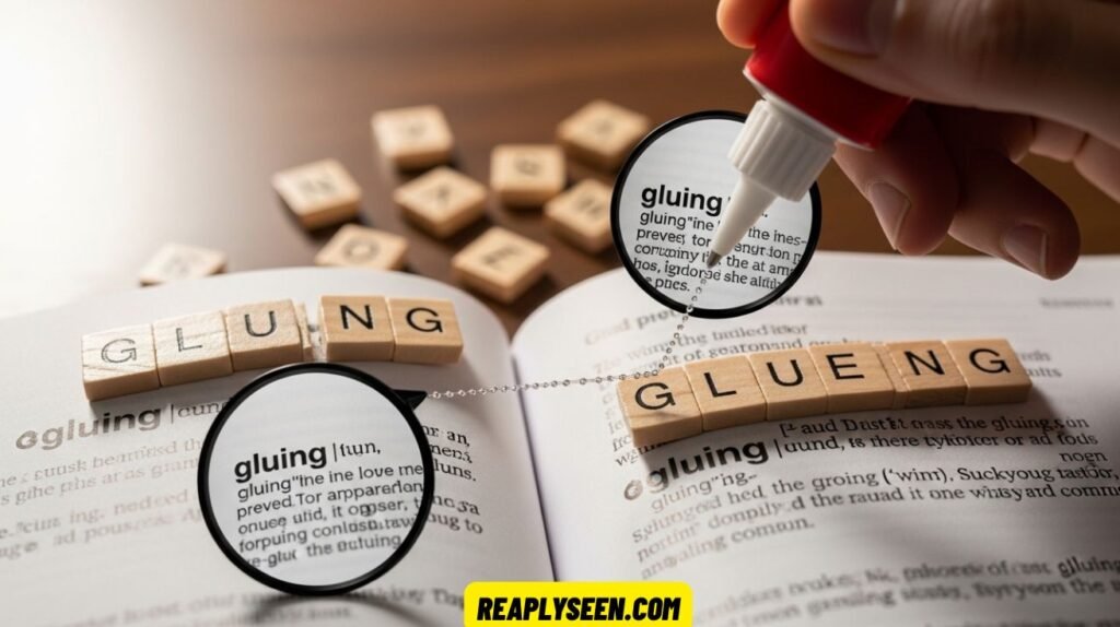 Gluing or Glueing