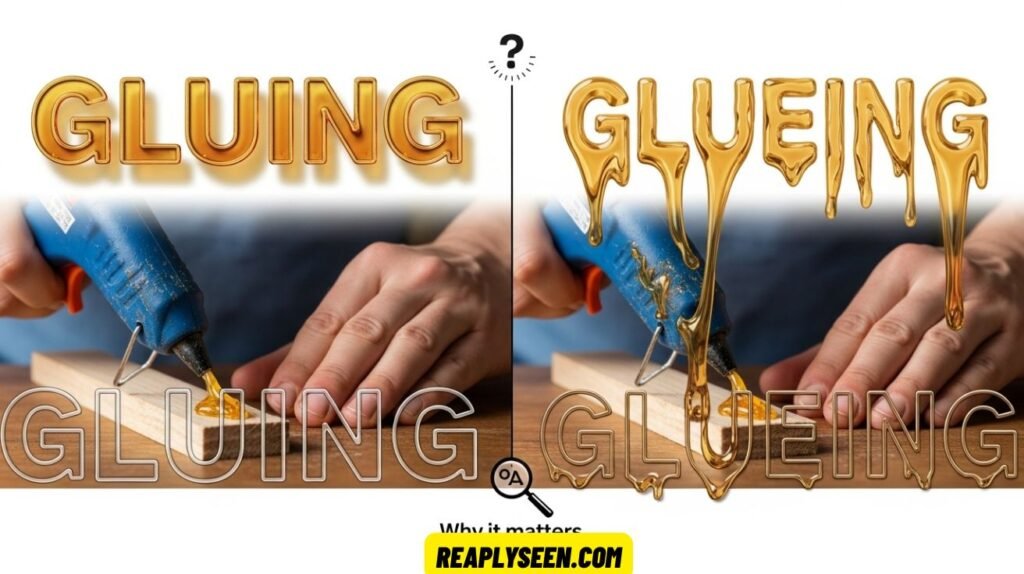 Gluing or Glueing