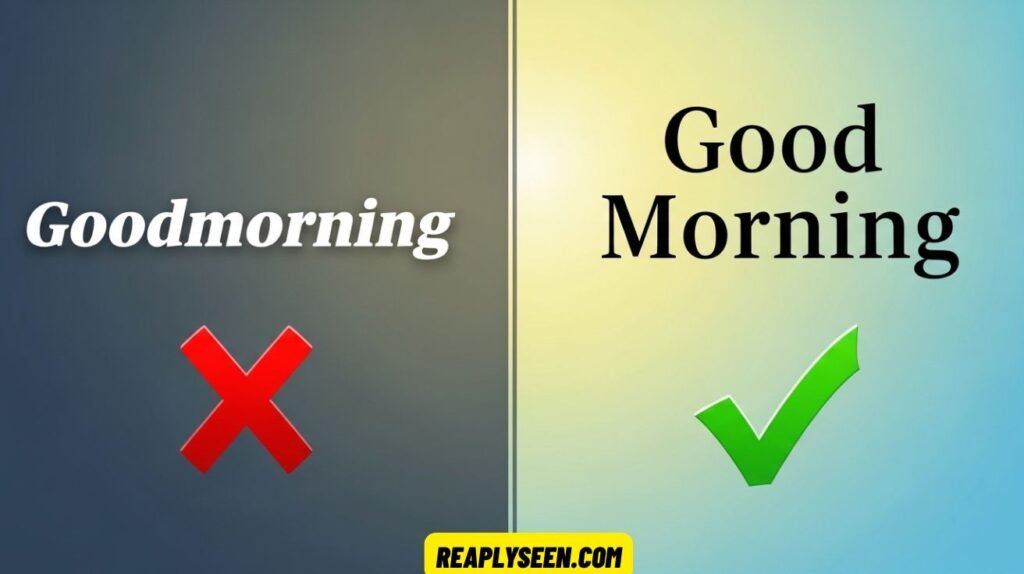 Goodmorning or Good Morning