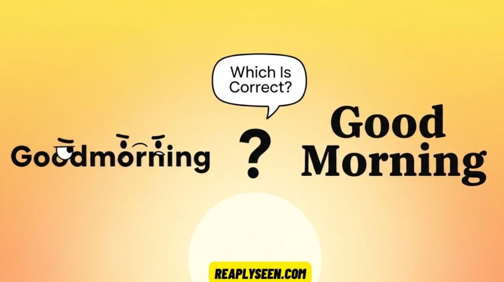 Goodmorning or Good Morning