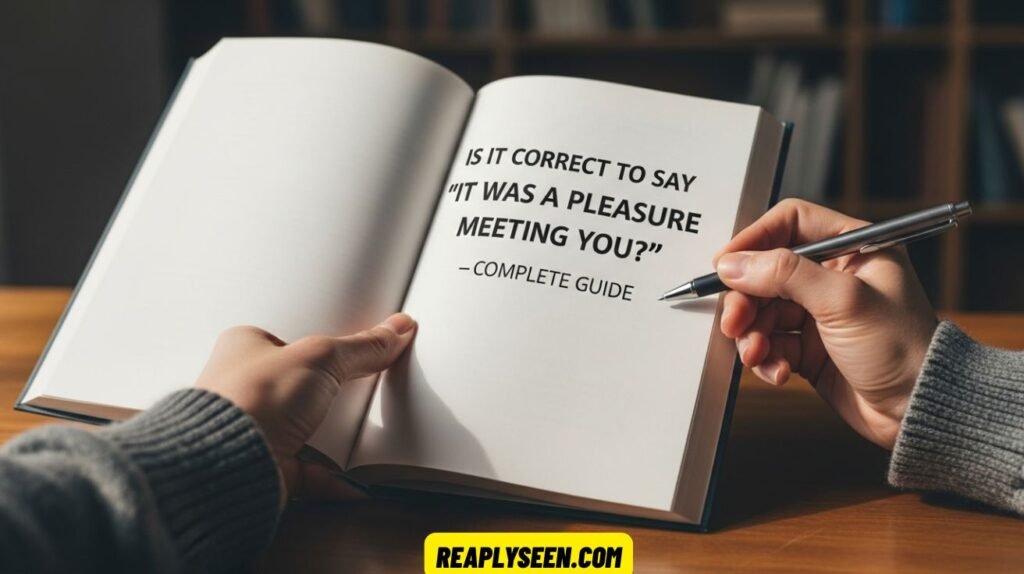 Is It Correct to Say “It Was A Pleasure Meeting You”