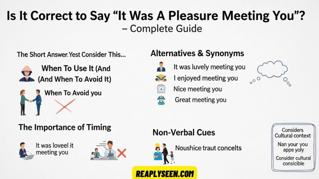 Is It Correct to Say “It Was A Pleasure Meeting You”