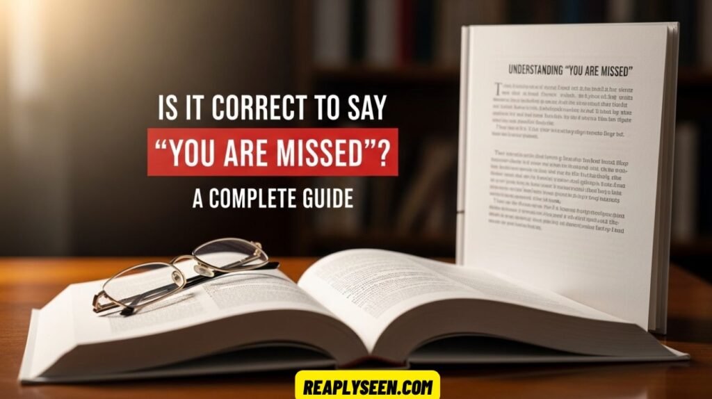 Is It Correct to Say “You Are Missed