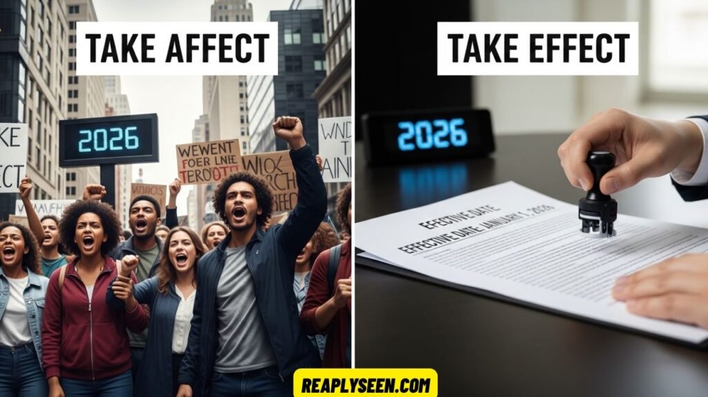 Take Affect vs Take Effect