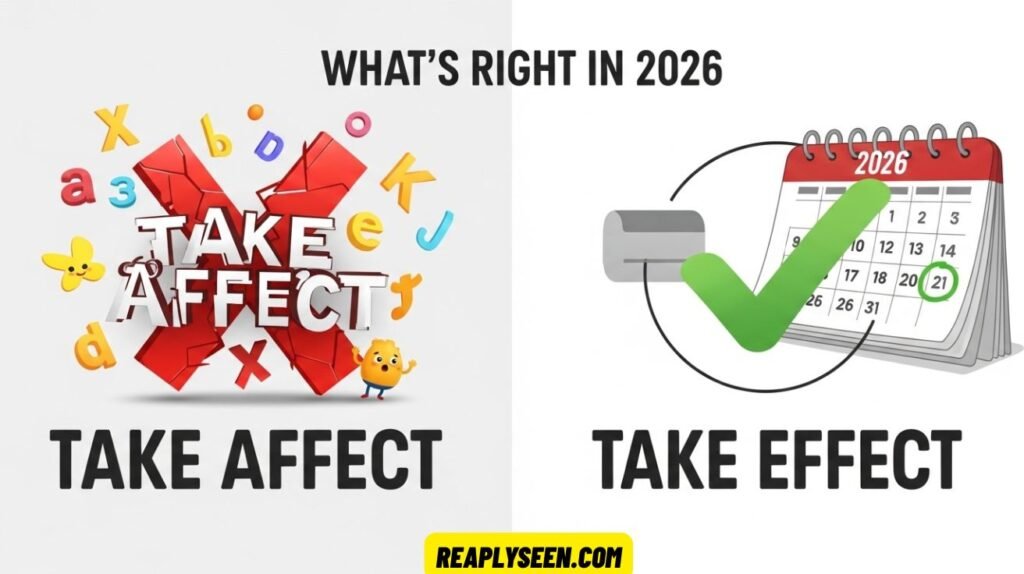 Take Affect vs Take Effect
