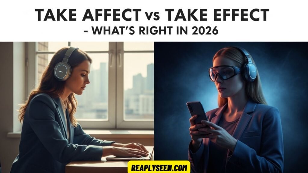 Take Affect vs Take Effect