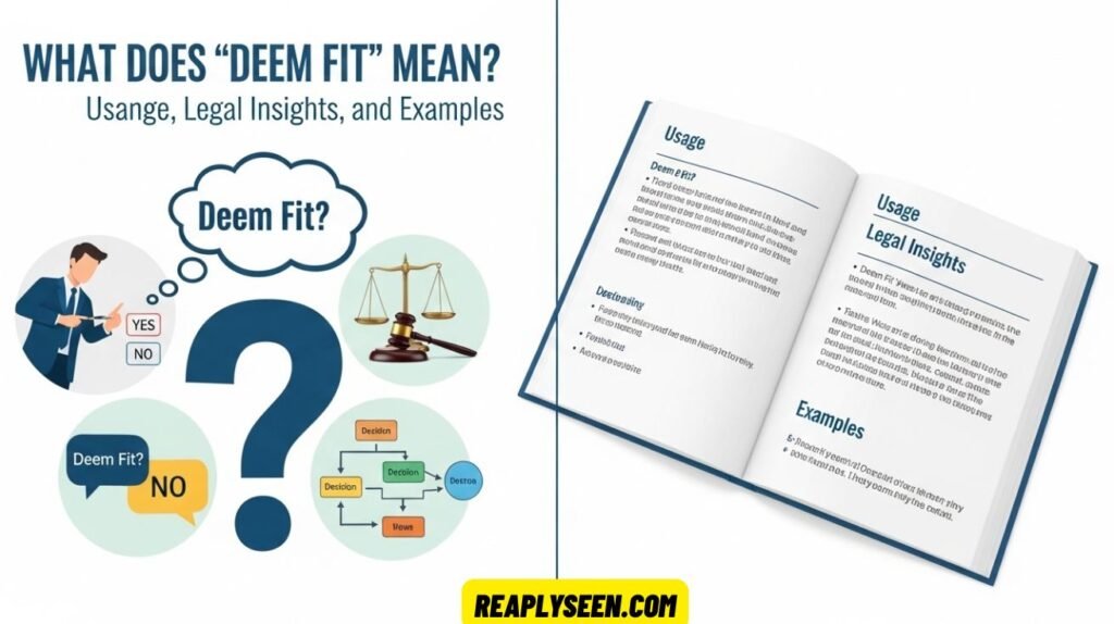 What Does “Deem Fit” Mean