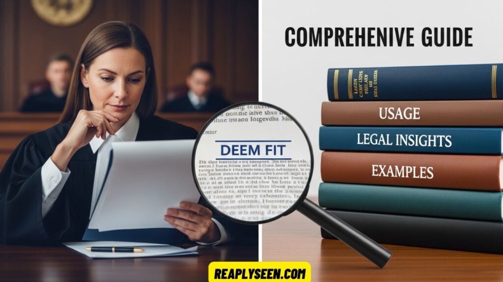 What Does “Deem Fit” Mean