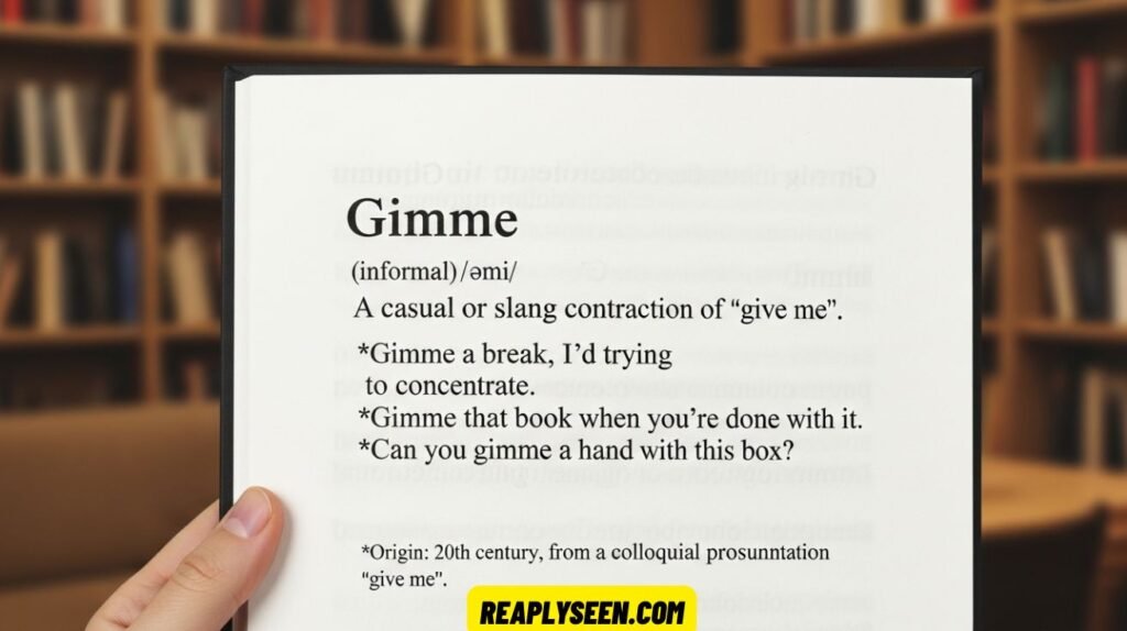 What Does “Gimme” Mean