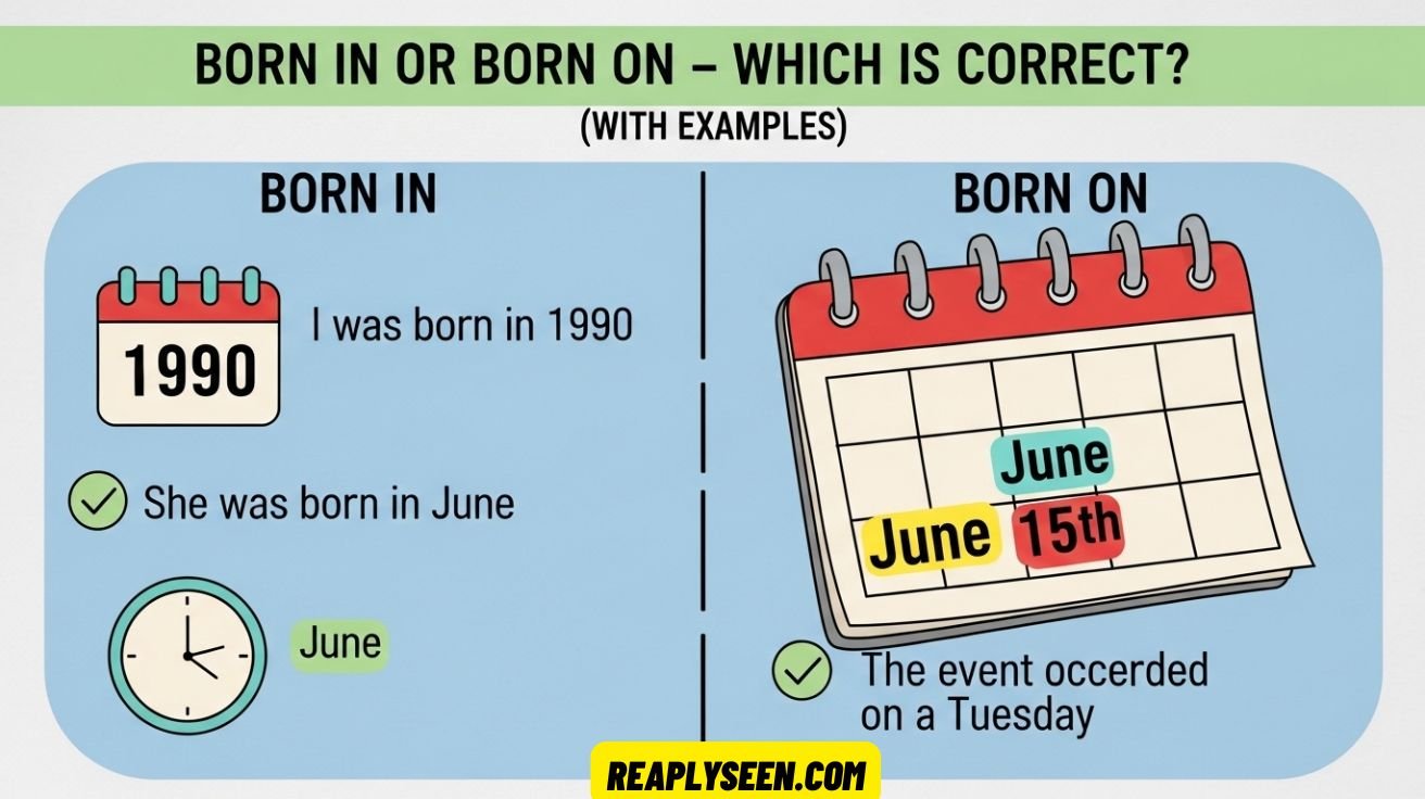 Born in or Born On – Which Is Correct? (With Examples)