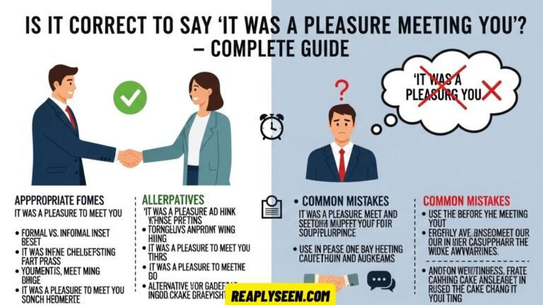 Is It Correct to Say “It Was A Pleasure Meeting You”