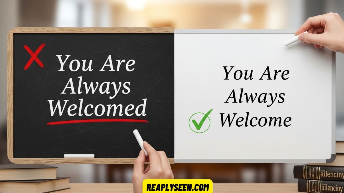Is It Correct to Say “You Are Always Welcomed