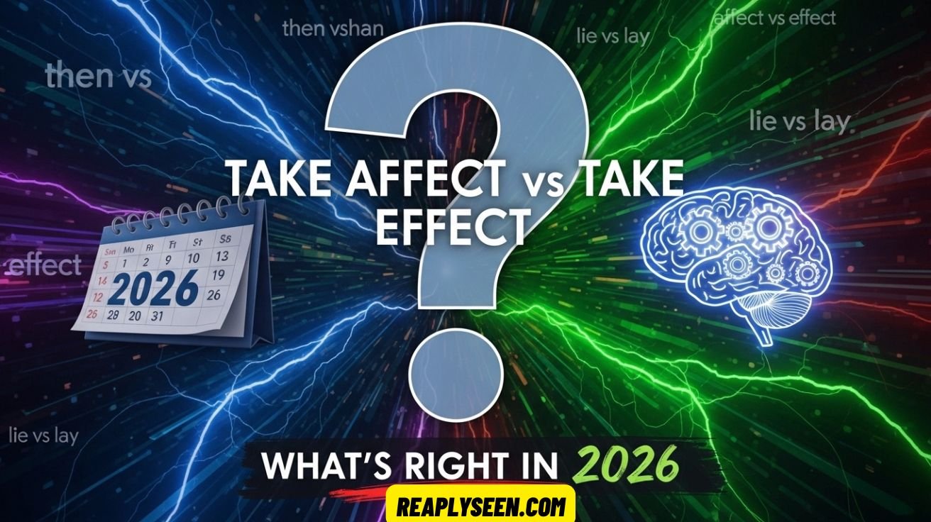 Take Affect vs Take Effect