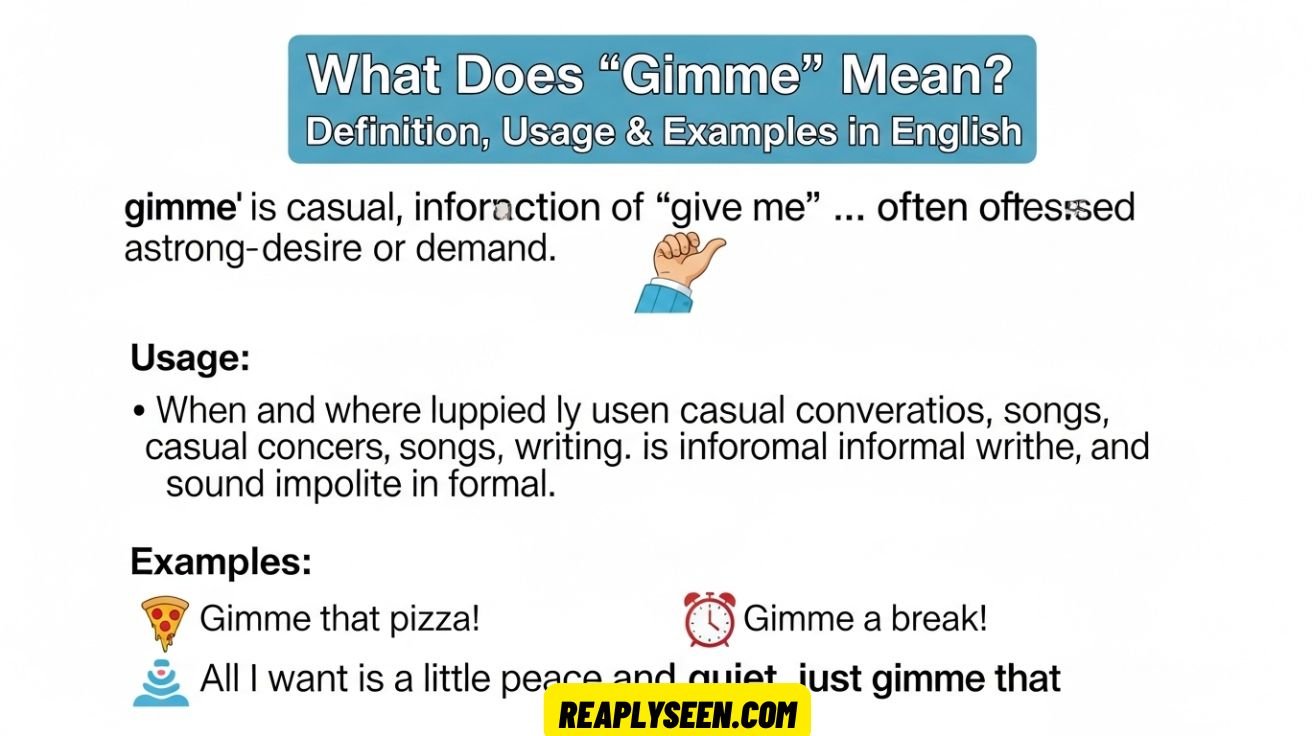 What Does “Gimme” Mean